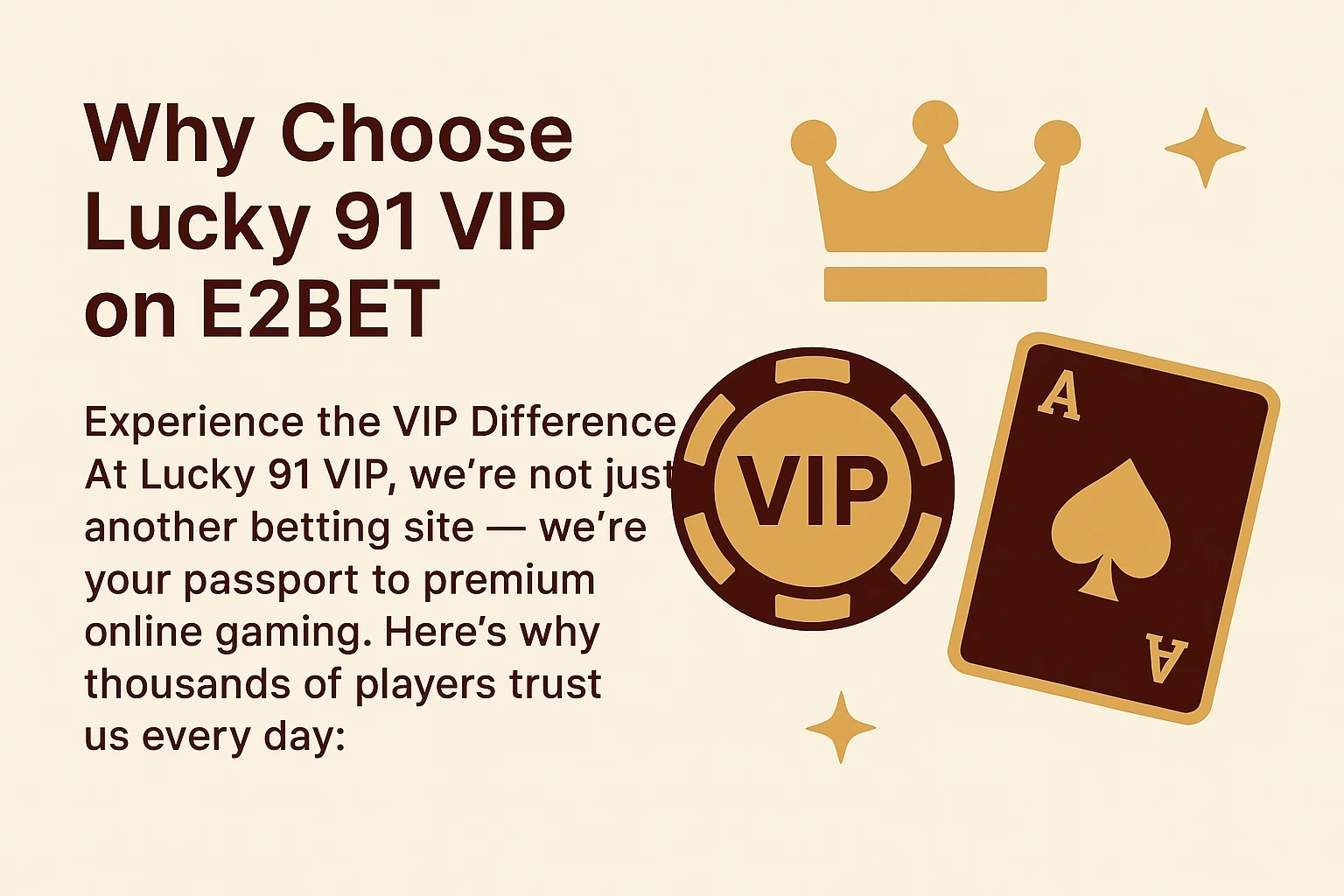 Lucky 91 VIP on E2BET